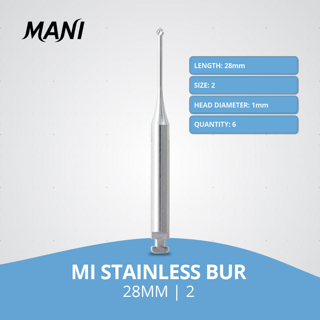 MANI MI Stainless Burs 28mm